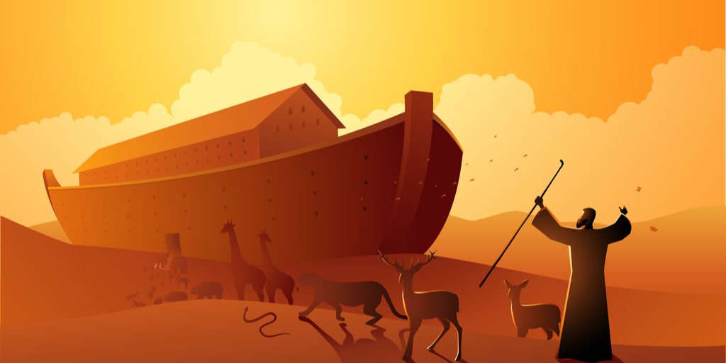 中国の砂漠にあるノアの箱舟。