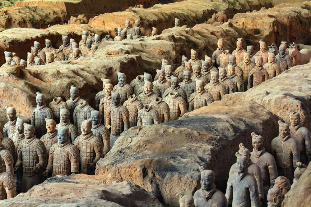 中国・上海の兵馬俑。