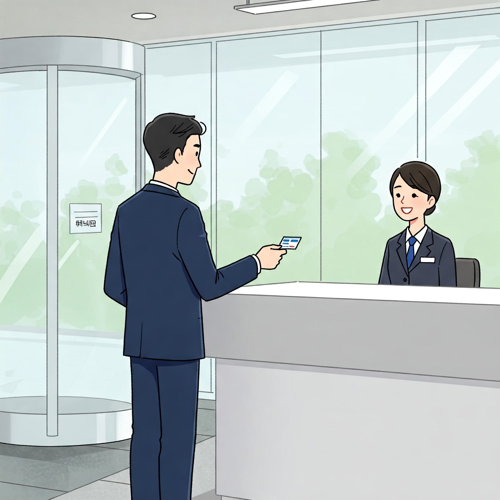 ビジネスミーティングで挨拶する人々