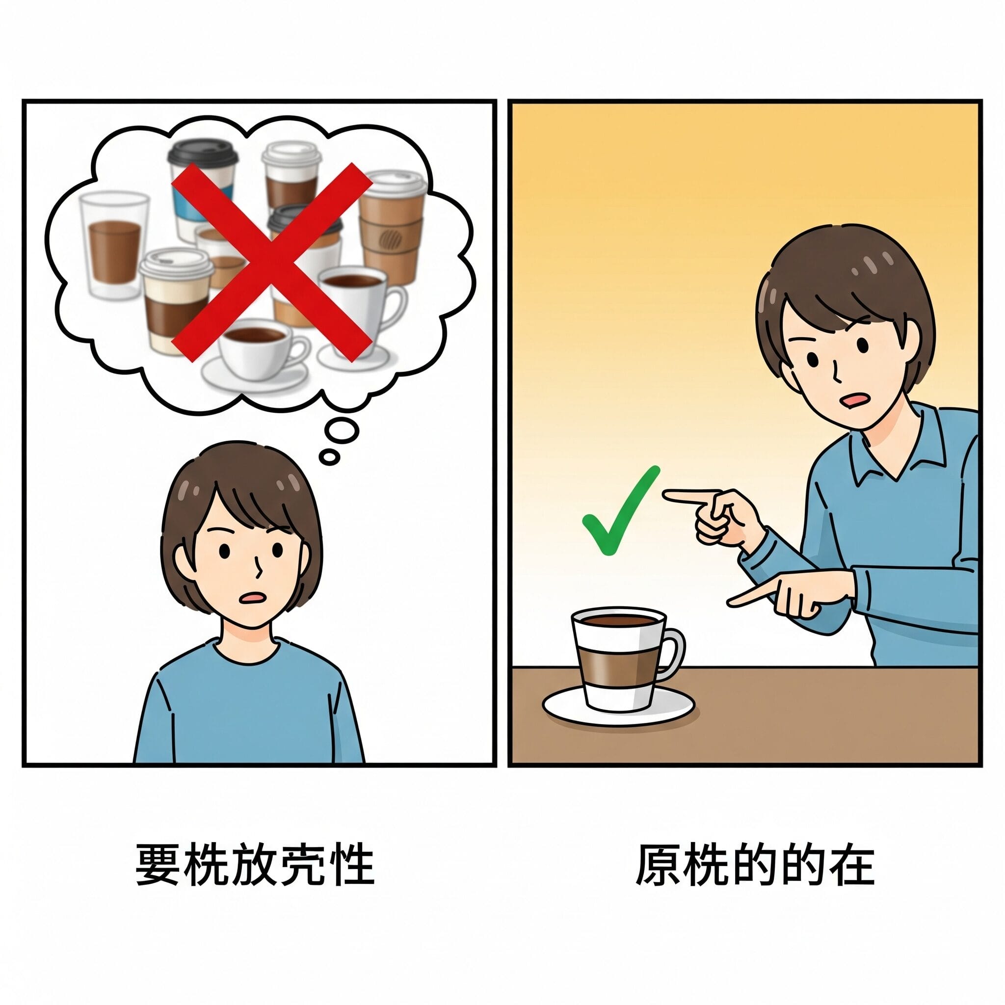 「把」構文の目的語が特定されているか否かを示すイラスト
