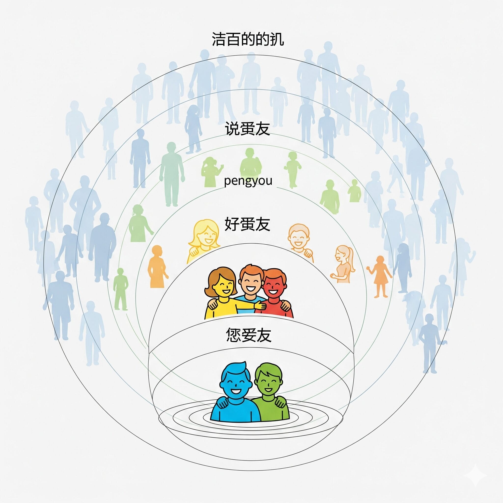 中国の友情レベルを示すインフォグラフィック