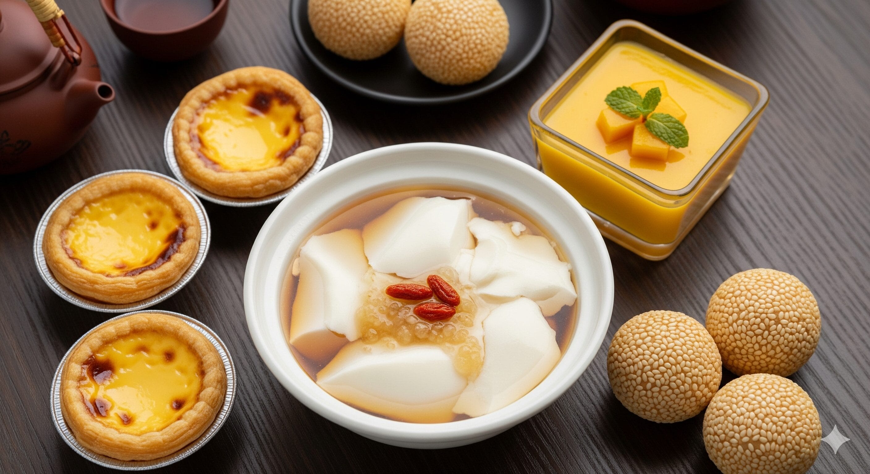 様々なトッピングが乗った台湾式の豆腐花