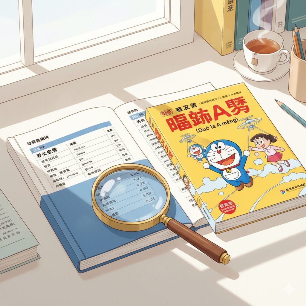 中国語版ドラえもんの漫画と中国語の教科書