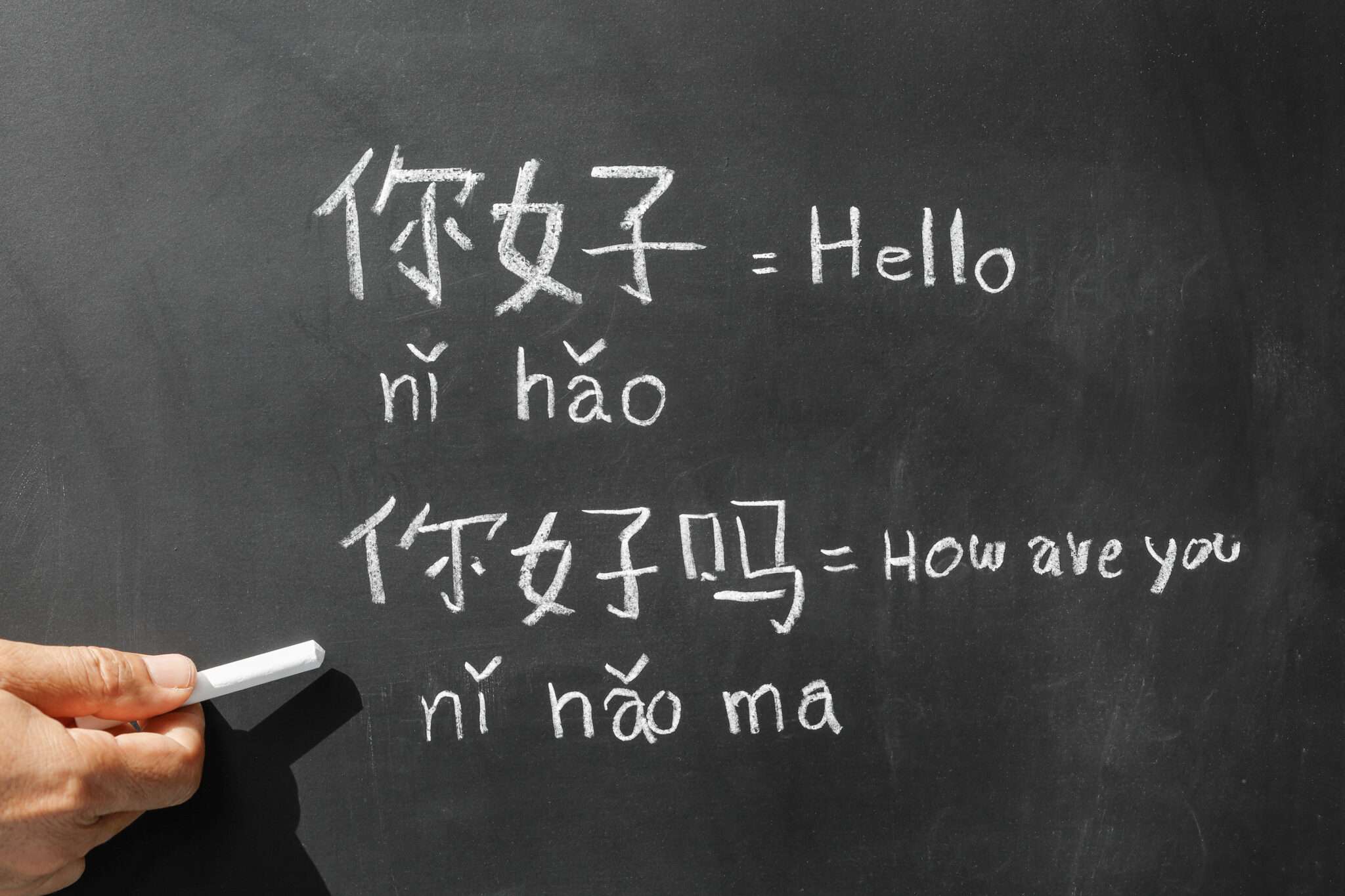 黒板に書かれた中国。