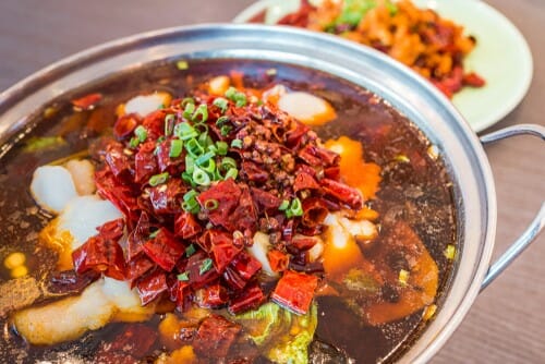 中国の野菜スープ。