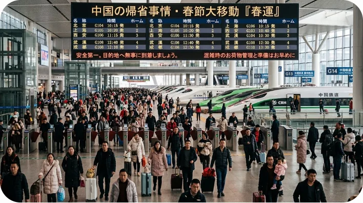 清潔で近代的な中国の高速鉄道駅コンコースと案内掲示板
