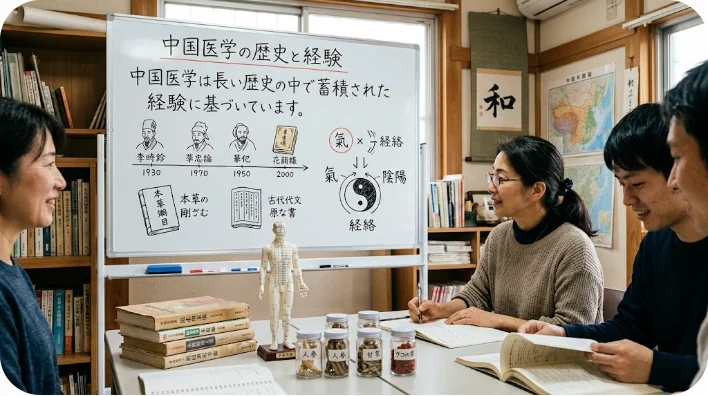 中国のカフェで温かいお茶を注文する東アジア人の客