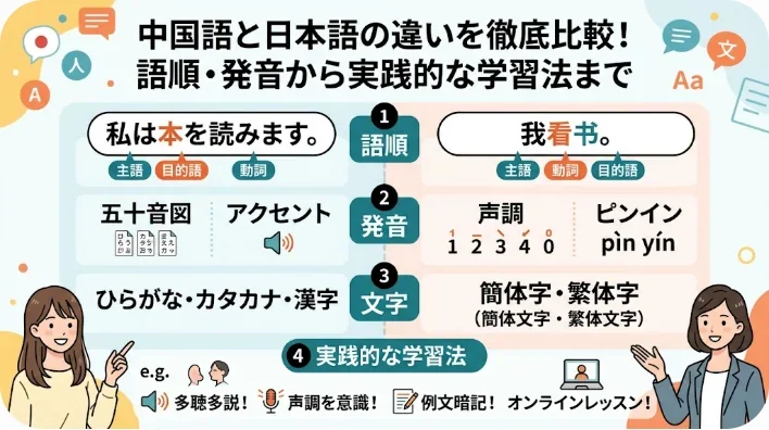 ノートに漢字とピンインを丁寧に書き込む手元