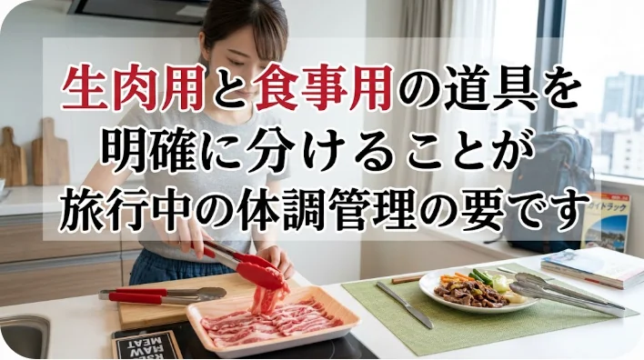 火鍋を囲む人々が専用のトングを使って安全に生肉を鍋に入れている様子