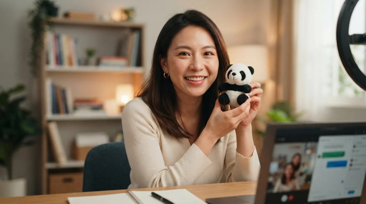 中国語講師によるオンラインレッスンの様子