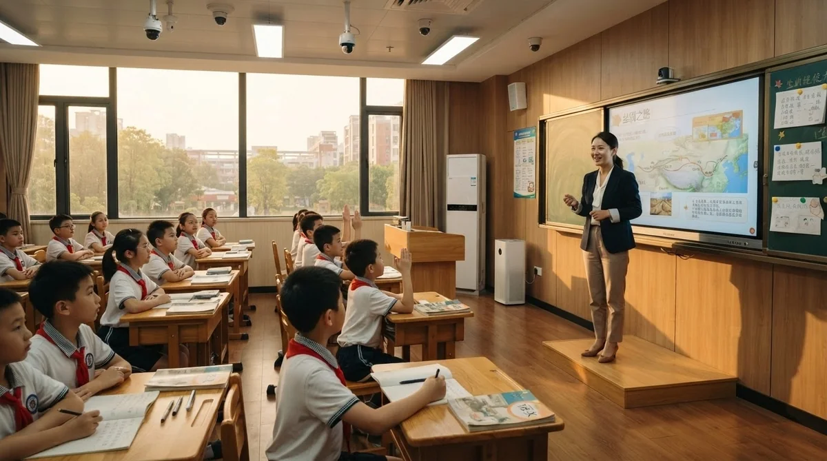 現代的な中国の学校や教室の雰囲気イメージ