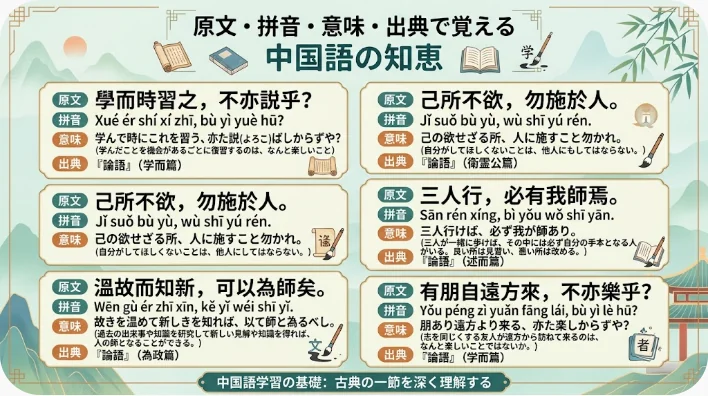 机で中国古典の言葉と中国語の発音を学ぶ日本人学習者
