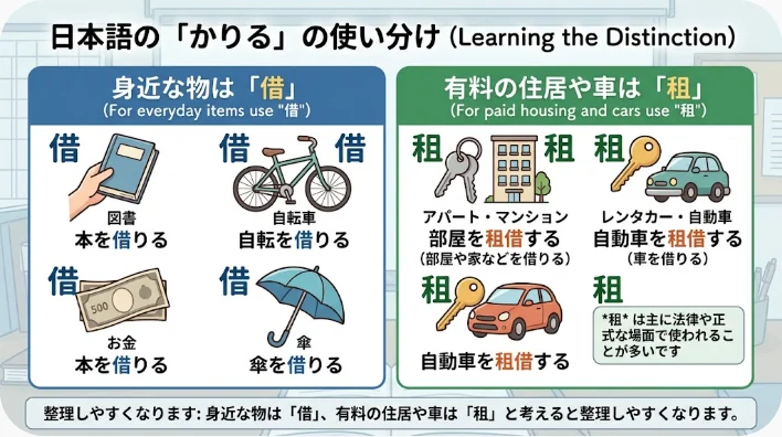 本、ペン、傘、充電器を使って中国語の貸し借り表現を学ぶ日本人学習者