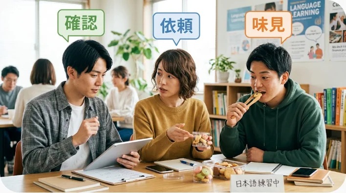 二人の成人が台所で野菜を切る作業と中華鍋で炒める作業を分担している画像