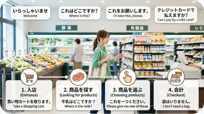 家具購入の中国語フレーズと配送確認表を自宅で復習している学習者