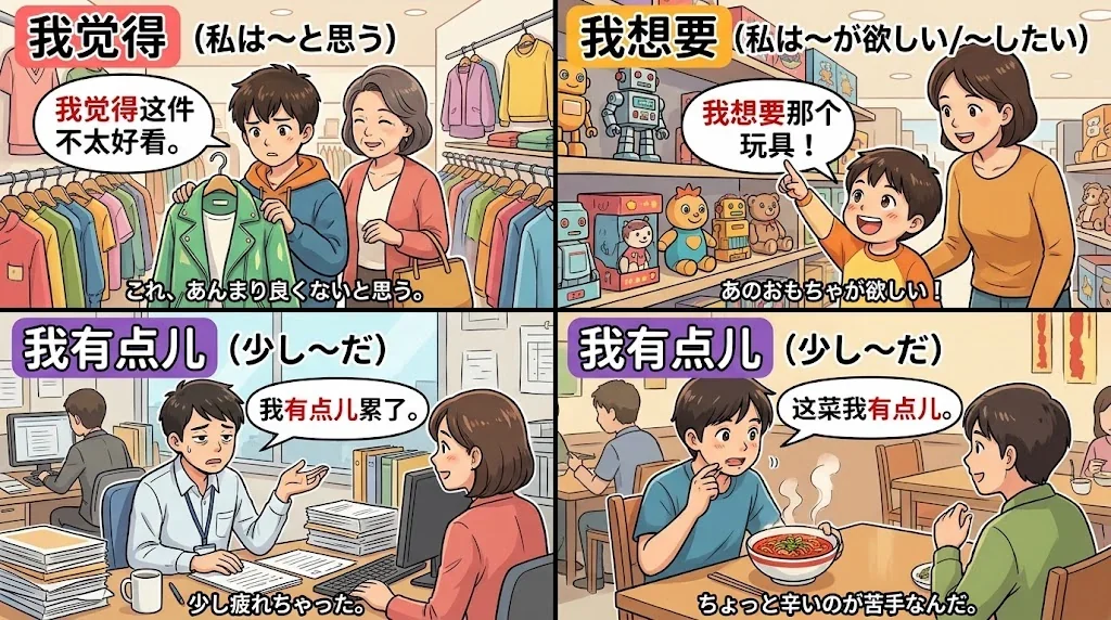 様々な場面での表現を示すコラージュ画像